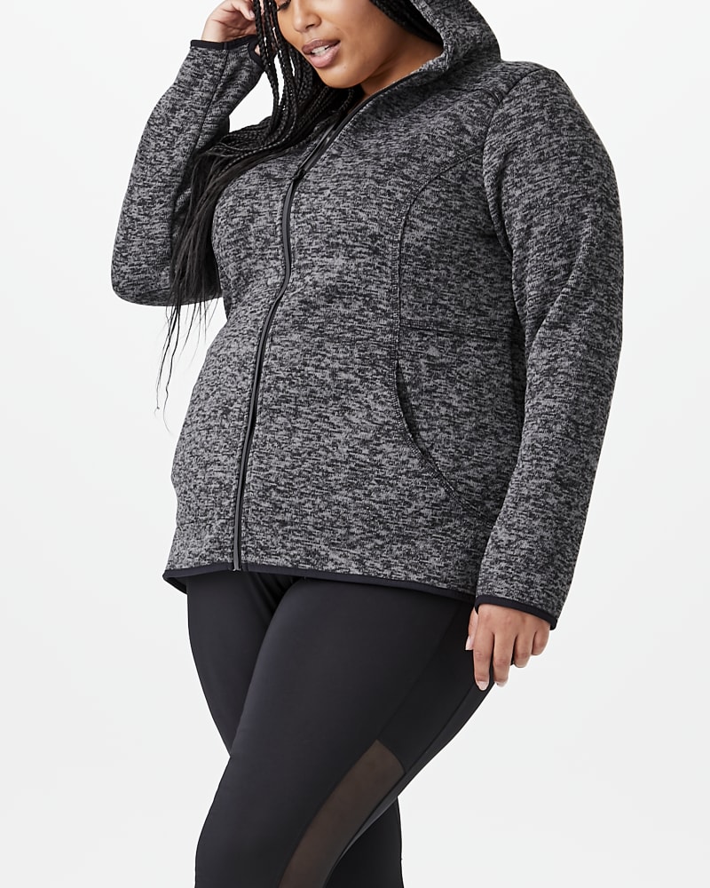 Front of plus size Everest Luxe Fleece Lined Hoodie by Marribee | Dia&Co | dia_product_style_image_id:152969